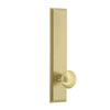 Carré Tall Plate with Fifth Avenue Knob in Satin Brass