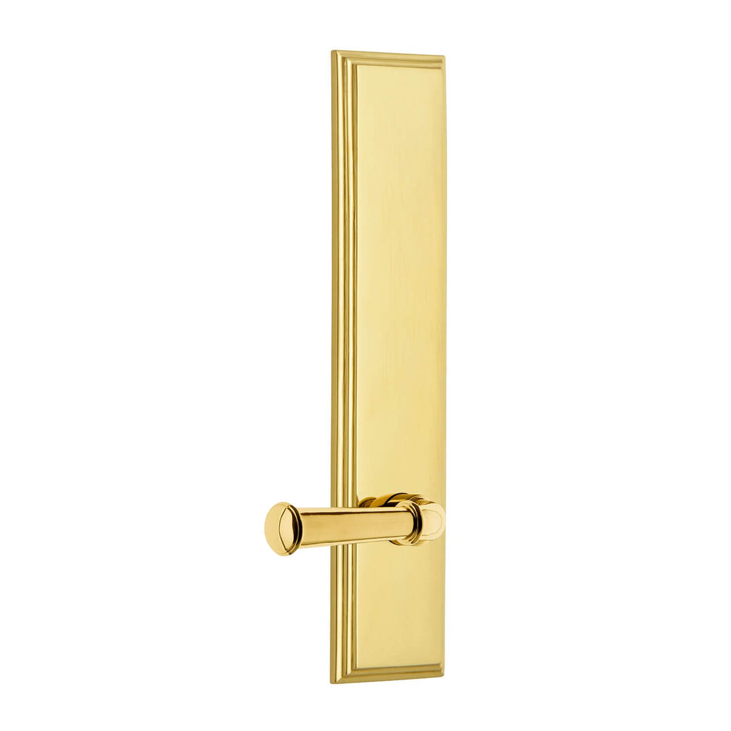 Carré Tall Plate with Georgetown Lever in Lifetime Brass