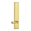 Carré Tall Plate with Georgetown Lever in Polished Brass