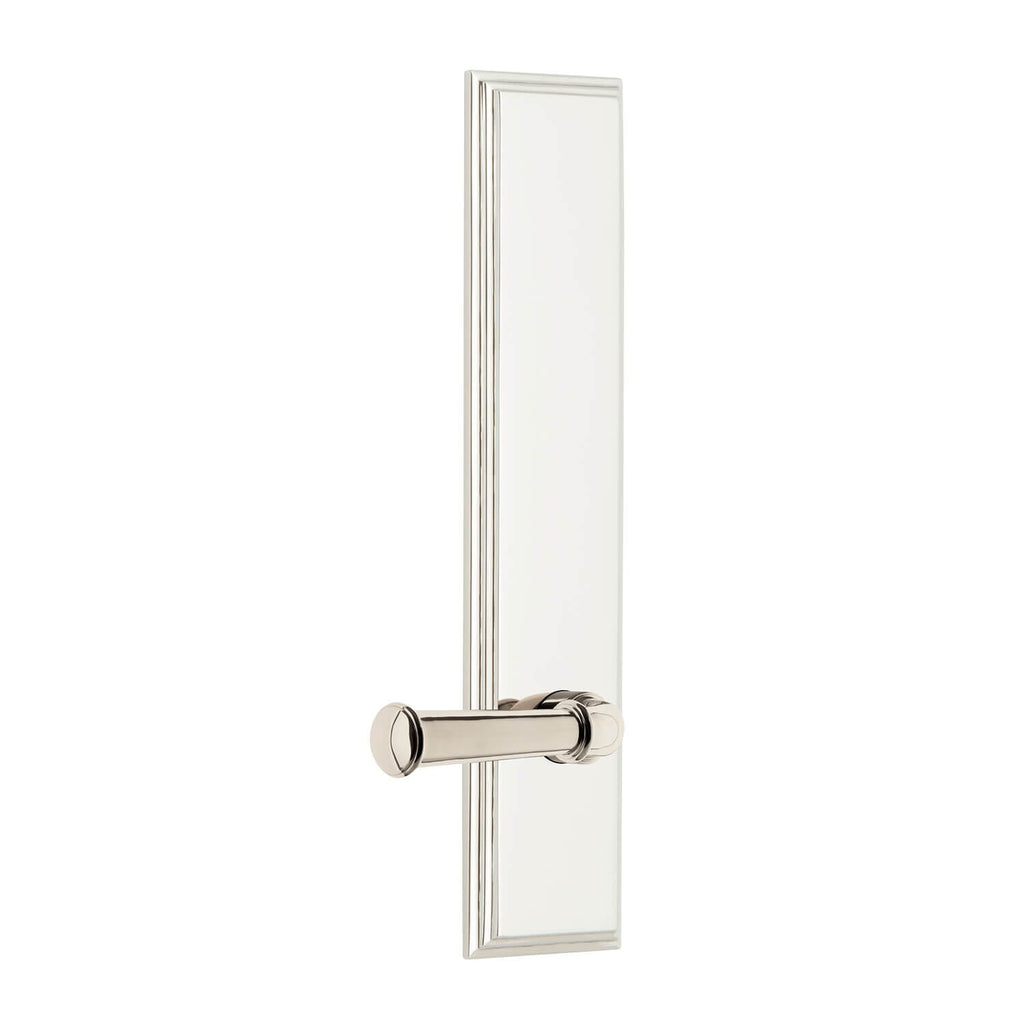 Carré Tall Plate with Georgetown Lever in Polished Nickel