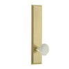 Carré Tall Plate with Hyde Park Knob in Satin Brass