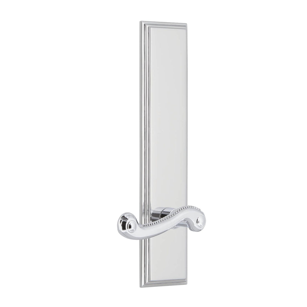 Carré Tall Plate with Newport Lever in Bright Chrome
