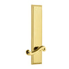 Carré Tall Plate with Newport Lever in Lifetime Brass