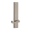 Carré Tall Plate with Newport Lever in Satin Nickel