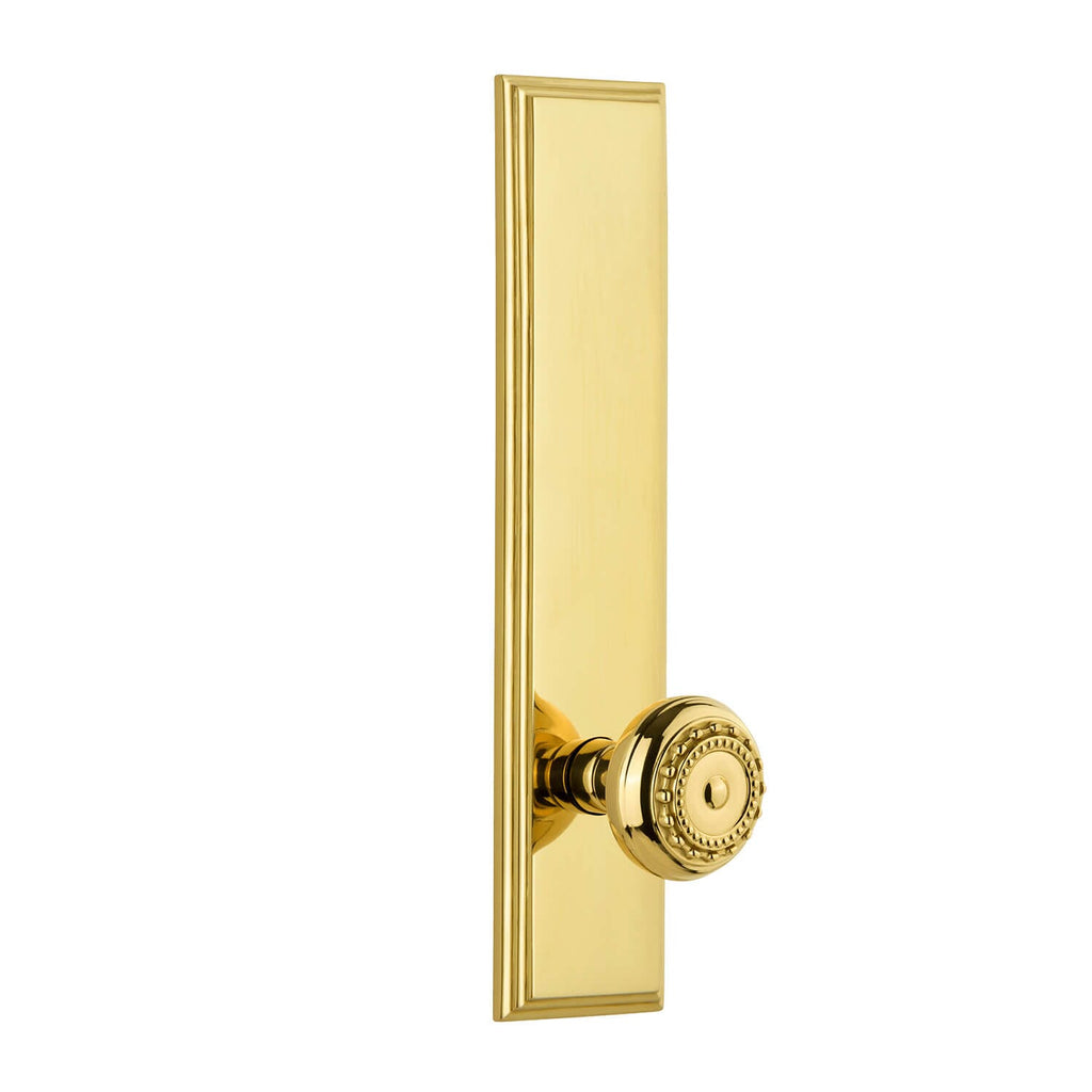 Carré Tall Plate with Parthenon Knob in Lifetime Brass