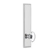 Carré Tall Plate with Provence Crystal Knob in Bright Chrome