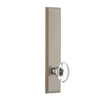 Carré Tall Plate with Provence Crystal Knob in Satin Nickel