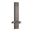 Carré Tall Plate with Portofino Lever in Antique Pewter