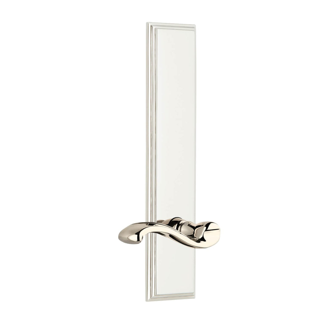 Carré Tall Plate with Portofino Lever in Polished Nickel