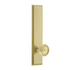 Carré Tall Plate with Soleil Knob in Satin Brass