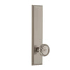 Carré Tall Plate with Soleil Knob in Satin Nickel