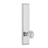 Carré Tall Plate with Versailles Crystal Knob in Bright Chrome