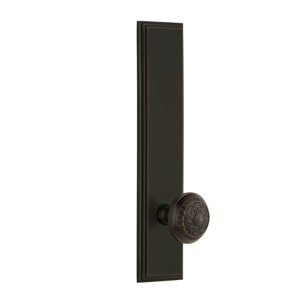Carré Tall Plate with Windsor Knob in Timeless Bronze