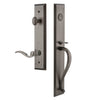 Fifth Avenue One-Piece Handleset with S Grip and Bellagio Lever in Antique Pewter