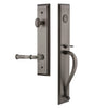 Fifth Avenue One-Piece Handleset with S Grip and Georgetown Lever in Antique Pewter