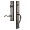 Fifth Avenue One-Piece Handleset with S Grip and Portofino Lever in Antique Pewter