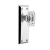 Fifth Avenue Long Plate with Baguette Clear Crystal Knob in Bright Chrome