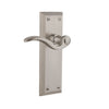 Fifth Avenue Long Plate with Bellagio Lever in Satin Nickel