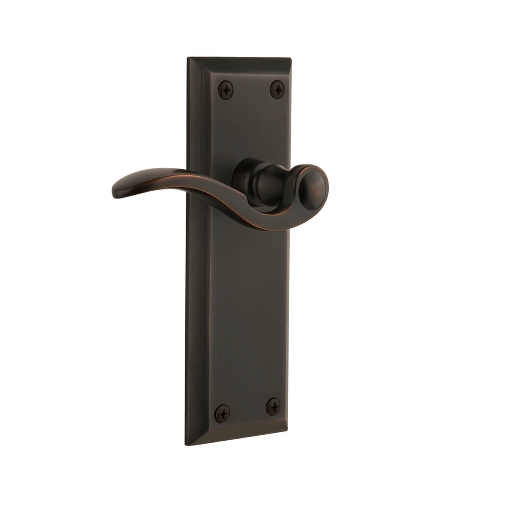 Fifth Avenue Long Plate with Bellagio Lever in Timeless Bronze