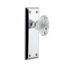 Fifth Avenue Long Plate with Biarritz Crystal Knob in Bright Chrome