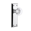 Fifth Avenue Long Plate with Bordeaux Crystal Knob in Bright Chrome