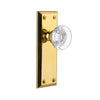 Fifth Avenue Long Plate with Bordeaux Crystal Knob in Polished Brass