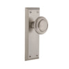 Fifth Avenue Long Plate with Circulaire Knob in Satin Nickel