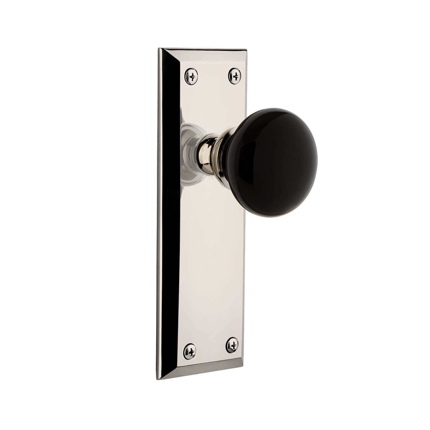 New York Entry Set with New York Knob in Unlacquered Brass