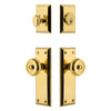 Fifth Avenue Long Plate Entry Set with Bouton Knob in Lifetime Brass