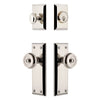 Fifth Avenue Long Plate Entry Set with Bouton Knob in Polished Nickel
