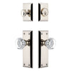 Fifth Avenue Long Plate Entry Set with Chambord Crystal Knob in Polished Nickel