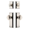 Fifth Avenue Long Plate Entry Set with Circulaire Knob in Polished Nickel