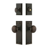 Fifth Avenue Long Plate Entry Set with Fifth Avenue Knob in Timeless Bronze