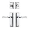 Fifth Avenue Long Plate Entry Set with Georgetown Lever in Bright Chrome