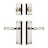 Fifth Avenue Long Plate Entry Set with Georgetown Lever in Polished Nickel