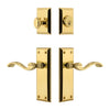 Fifth Avenue Long Plate Entry Set with Portofino Lever in Lifetime Brass