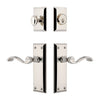 Fifth Avenue Long Plate Entry Set with Portofino Lever in Polished Nickel