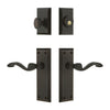 Fifth Avenue Long Plate Entry Set with Portofino Lever in Timeless Bronze