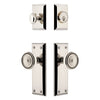 Fifth Avenue Long Plate Entry Set with Soleil Knob in Polished Nickel