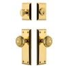 Fifth Avenue Long Plate Entry Set with Windsor Knob in Lifetime Brass