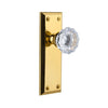 Fifth Avenue Long Plate with Fontainebleau Crystal Knob in Polished Brass
