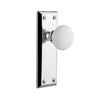 Fifth Avenue Long Plate with Hyde Park Knob in Bright Chrome