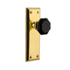 Fifth Avenue Long Plate with Lyon Knob in Polished Brass