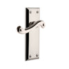 Fifth Avenue Long Plate with Newport Lever in Polished Nickel
