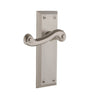 Fifth Avenue Long Plate with Newport Lever in Satin Nickel