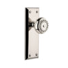 Fifth Avenue Long Plate with Parthenon Knob in Polished Nickel