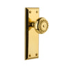 Fifth Avenue Long Plate with Parthenon Knob in Lifetime Brass