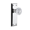 Fifth Avenue Long Plate with Versailles Crystal Knob in Bright Chrome
