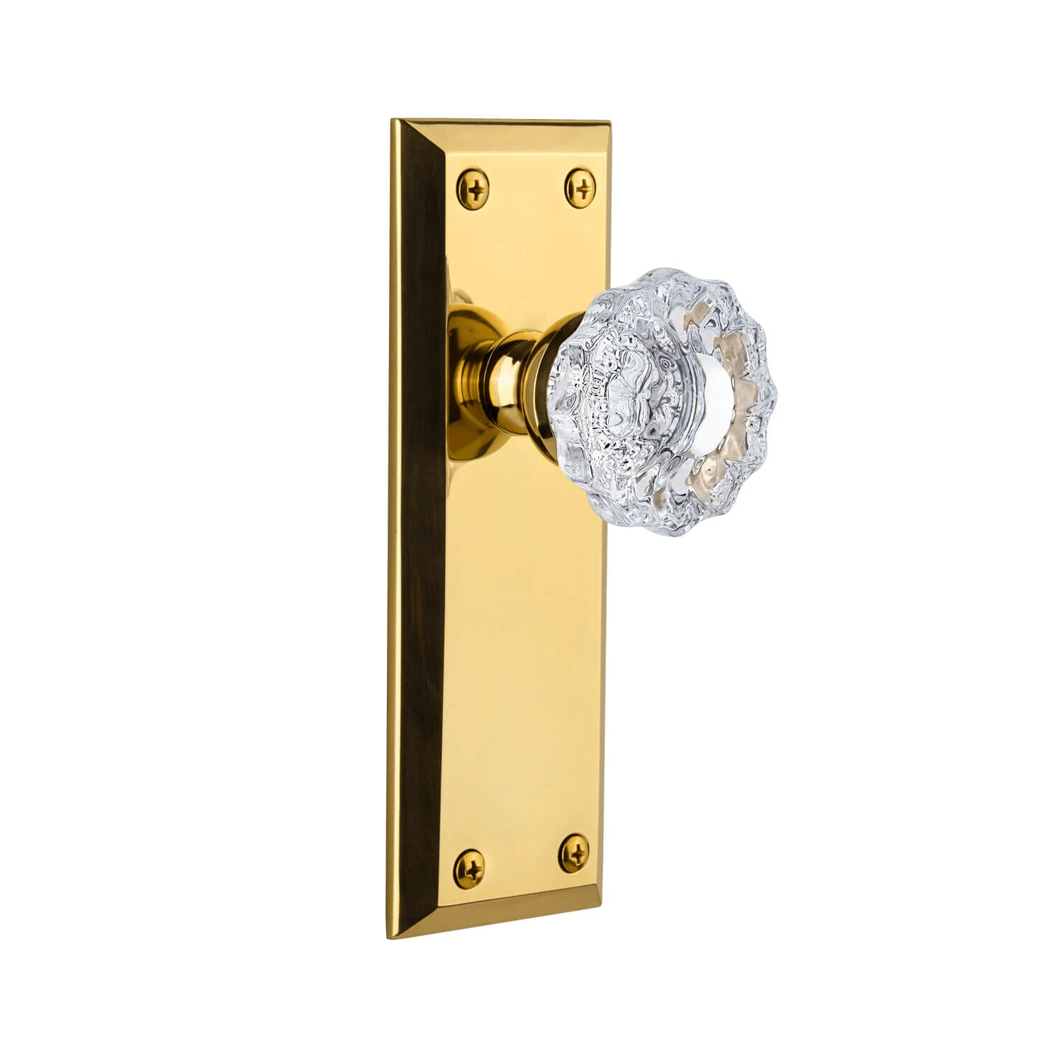 Fifth Avenue Long Plate with Versailles Crystal Knob in Timeles Bronze -  Grandeur Hardware