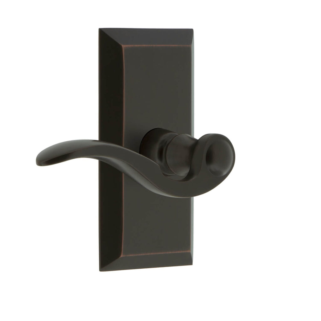 Fifth Avenue Short Plate with Bellagio Lever in Timeless Bronze